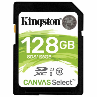 Карта памяти SDXC 128 GB KINGSTON Canvas Select Plus UHS-I U1, 100 Мб/сек (class 10), SDS2/128GB за 2 204 ₽. Карты памяти. Доставка по России. Без переплат!