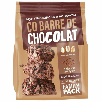 Конфеты мультизлаковые CO BARRE DE CHOCOLAT с темной глазурью, 135 г, УТ-00032333 за 139 ₽. Конфеты фасованные. Доставка по России. Без переплат!
