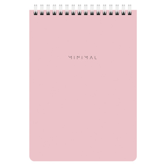 Блокнот А5 146х206 мм, 60 л., гребень, картон, жесткая подложка, клетка, BRAUBERG "Minimal Pastel", 116427 за 67 ₽. Блокноты. Доставка по России. Без переплат!