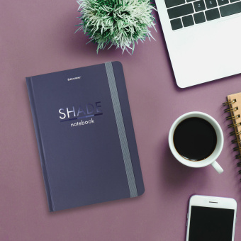 Блокнот с резинкой в клетку 96 л., А5 (145х203 мм), твердая обложка, BRAUBERG, "Shade", 113725 за 226 ₽. Блокноты в книжном переплете. Доставка по России. Без переплат!