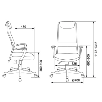Кресло офисное KB-8, ткань-сетка, черное, 492617 за 10 184 ₽. Кресла для руководителей. Доставка по России. Без переплат!
