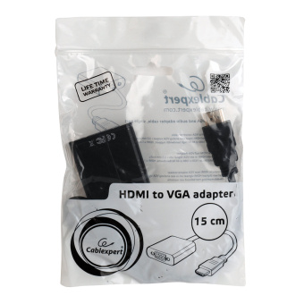 Кабель-переходник HDMI-VGA, 15 см, CABLEXPERT, M-F, для передачи аналогового видео, A-HDMI-VGA-04 за 637 ₽. Переходники HDMI. Доставка по России. Без переплат!