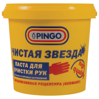 Паста очищающая средство для рук, 1000 мл, PINGO (Пинго), ЧИСТАЯ ЗВЕЗДА, от самых стойких загрязнений, банка, 85010-11 за 260 ₽. Дерматологические средства защиты кожи. Доставка по России. Без переплат!
