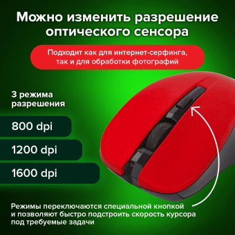 Мышь беспроводная с бесшумным кликом SONNEN V18, USB, 800/1200/1600 dpi, 4 кнопки, красная, 513516 за 503 ₽. Мыши беспроводные компьютерные. Доставка по России. Без переплат!