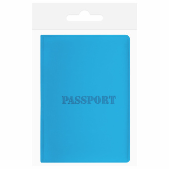 Обложка для паспорта, мягкий полиуретан, "PASSPORT", голубая, STAFF, 238405 за 119 ₽. Обложки для паспорта. Доставка по России. Без переплат!