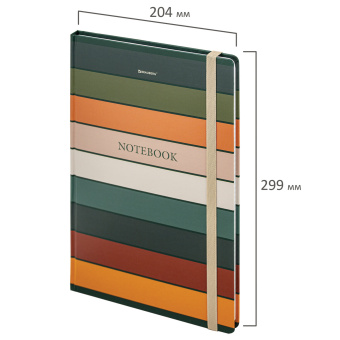 Блокнот с резинкой в клетку 96 л., БОЛЬШОЙ ФОРМАТ А4 204х299 мм, BRAUBERG, "Classic", 115529 за 364 ₽. Блокноты в книжном переплете. Доставка по России. Без переплат!