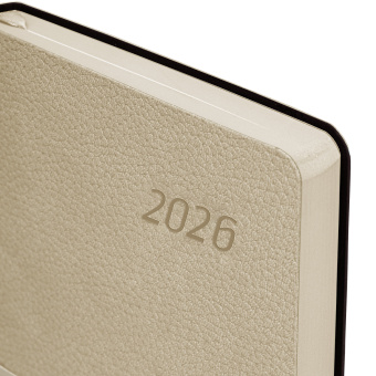 Ежедневник датированный 2026 А5 138x213 мм, BRAUBERG "Stylish", под кожу, гибкий, бежевый, 117104 за 172 ₽. Ежедневники с покрытием "под кожу и ткань". Доставка по России. Без переплат!