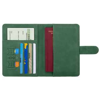 Обложка для паспорта и документов с защитой от считывания, 9 карманов, магнит, экокожа, зеленая, BRAUBERG, 238758 за 235 ₽. Обложки для паспорта. Доставка по России. Без переплат!