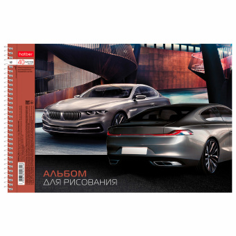 Альбом для рисования, А4, 40 листов, спираль, обложка картон, HATBER, 205х300 мм, "Престижные авто" (5 видов), 004146, 40А4Всп за 110 ₽. Альбомы и папки для рисования. Доставка по России. Без переплат!