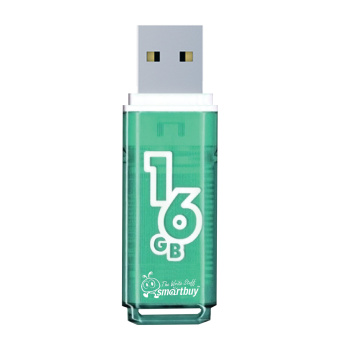 Флеш-диск 16 GB, SMARTBUY Glossy, USB 2.0, зеленый, SB16GBGS-G за 409 ₽. Флеш-диски USB. Доставка по России. Без переплат!