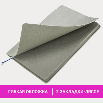 Блокнот А5 (140х200 мм), BRAUBERG "NEBRASKA", под кожу, 80 л., линия, серый, 113410 за 349 ₽. Бизнес-блокноты и бизнес-тетради. Доставка по России. Без переплат!