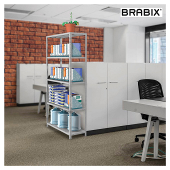 Стеллаж металлический BRABIX "MS Plus-200/50-5", 2000х1000х500 мм, 5 полок, регулируемые опоры, 291110, S241BR165502 за 9&nbsp;563 ₽. Стеллажи металлические универсальные. Доставка по России. Без переплат!
