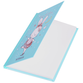 Блокнот МАЛЫЙ ФОРМАТ (110х147 мм), А6, 80 л., твёрдый, клетка, выборочный лак, BRAUBERG KIDS, "Зайка", 114449 за 100 ₽. Блокноты в книжном переплете. Доставка по России. Без переплат!