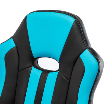 Кресло компьютерное BRABIX "Stripe GM-202", экокожа, черное/голубое, 532509 за 7&nbsp;197 ₽. Кресла игровые. Доставка по России. Без переплат!