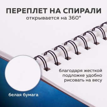 Скетчбук, белая бумага 150 г/м2, 148х210 мм, 30 л., гребень, BRAUBERG ART CLASSIC, 128950 за 176 ₽. Альбомы, скетчбуки и бумага для графики и эскизов. Доставка по России. Без переплат!