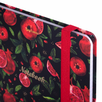 Блокнот с резинкой в клетку 96 л., А5 (145х203 мм), твердая обложка с фольгой, BRAUBERG, "Гранаты", 113730 за 243 ₽. Блокноты в книжном переплете. Доставка по России. Без переплат!