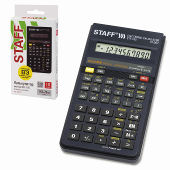 Калькулятор инженерный STAFF STF-165 (143х78 мм), 128 функций, 10 разрядов, 250122 за 837 ₽. Калькуляторы инженерные. Доставка по России. Без переплат!