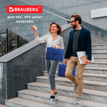Папка-портфель пластиковая BRAUBERG А4 (332х245х35 мм), 13 отделений, синяя, 221379 за 689 ₽. Портфели пластиковые. Доставка по России. Без переплат!