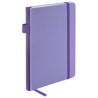Блокнот А5 135x212 мм BRAUBERG "Edge", под кожу, резинка, держатель, 80 л., клетка, сиреневый, 117150 за 249 ₽. Бизнес-блокноты и бизнес-тетради. Доставка по России. Без переплат!