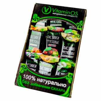 Пастила VITAMINOS фруктовое ассорти (яблоко, абрикос, слива, вишня, лимон), 400 г за 465 ₽. Зефир, мармелад, пастила, шербет, нуга. Доставка по России. Без переплат!