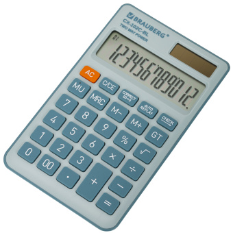 Калькулятор карманный BRAUBERG CX-102C-BL (76x126 мм), 12 разрядов, двойное питание, ГОЛУБОЙ, 272649 за 258 ₽. Калькуляторы карманные. Доставка по России. Без переплат!