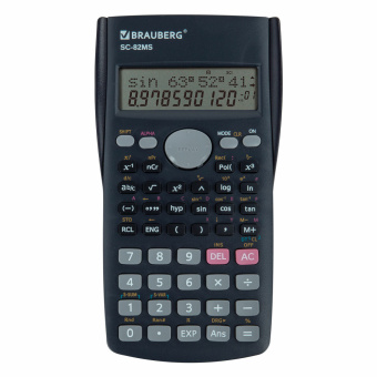 Калькулятор инженерный BRAUBERG SC-82MS (158х85 мм), 240 функций, 10+2 разрядов, темно-синий, 271721 за 695 ₽. Калькуляторы инженерные. Доставка по России. Без переплат!