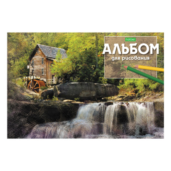 Альбом для рисования, А4, 24 листа, скоба, обложка офсет, HATBER ECO, 205х290 мм, Ассорти, 058404, 24А4C за 53 ₽. Альбомы и папки для рисования. Доставка по России. Без переплат!