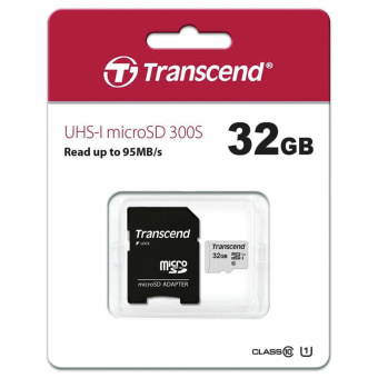 Карта памяти microSDHC 32 GB TRANSCEND UHS-I U3, 95 Мб/сек (class 10), адаптер, TS32GUSD300S-A за 961 ₽. Карты памяти. Доставка по России. Без переплат!