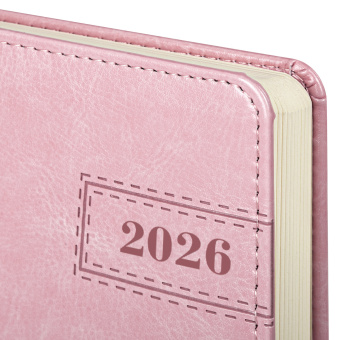 Ежедневник датированный 2026 А5 138x213 мм, BRAUBERG "Imperial", под кожу, розовый, 117065 за 161 ₽. Ежедневники с покрытием "под кожу и ткань". Доставка по России. Без переплат!