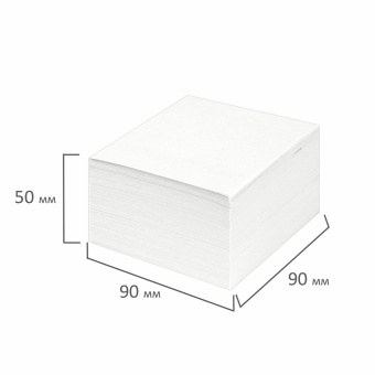 Блок для записей STAFF непроклеенный, куб 9х9х5 см, белый, белизна 90-92%, 126364 за 62 ₽. Блоки для записей. Доставка по России. Без переплат!