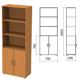 Шкаф полузакрытый "Фея", 740х390х2000 мм, цвет орех милан (КОМПЛЕКТ) за 13&nbsp;982 ₽. Набор мебели "Фея". Доставка по России. Без переплат!