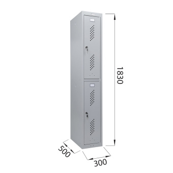 Шкаф металлический для одежды BRABIX "LK 12-30", УСИЛЕННЫЙ, 2 секции, 1830х300х500 мм, 18 кг, 291133, S230BR421102 за 10&nbsp;310 ₽. Шкафы для одежды. Доставка по России. Без переплат!