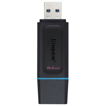 Флеш-диск 64GB KINGSTON DataTraveler Exodia, разъем USB 3.2, черный/бирюзовый, DTX/64GB за 989 ₽. Флеш-диски USB. Доставка по России. Без переплат!