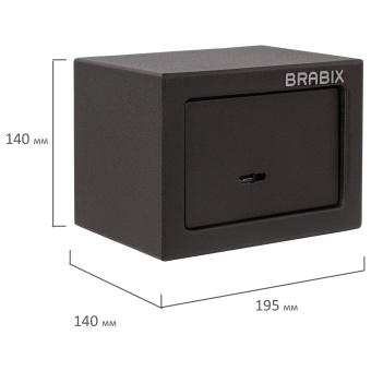 Сейф мебельный BRABIX "SF-140KL", 140х195х140 мм, ключевой замок, черный, 291140, S103BR210114 за 3&nbsp;479 ₽. Сейфы мебельные, офисные. Доставка по России. Без переплат!