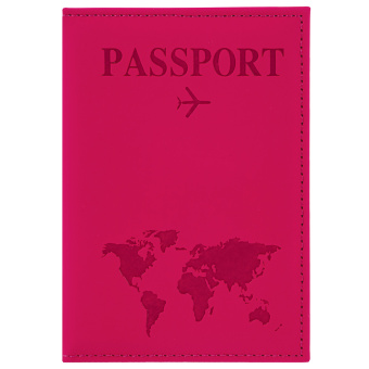 Обложка для паспорта "Passport map", экокожа soft-touch, малиновая, STAFF, 238761 за 109 ₽. Обложки для паспорта. Доставка по России. Без переплат!