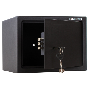 Сейф мебельный BRABIX "SF-230KL", 230х310х250 мм, ключевой замок, черный, 291146, S103BR211514 за 4&nbsp;800 ₽. Сейфы мебельные, офисные. Доставка по России. Без переплат!