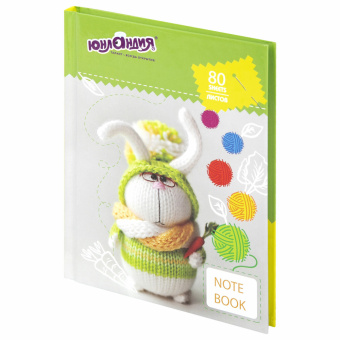 Блокнот МАЛЫЙ ФОРМАТ 110х147 мм, А6, 80 л., твердый, клетка, ЮНЛАНДИЯ, "Умный кролик", 111620 за 98 ₽. Блокноты в книжном переплете. Доставка по России. Без переплат!