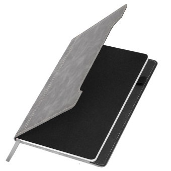 Блокнот А5 165x218 мм, BRAUBERG "Perfect", под кожу софт-тач, держатель для ручки, 80 листов, клетка, серый, 116619 за 375 ₽. Бизнес-блокноты и бизнес-тетради. Доставка по России. Без переплат!