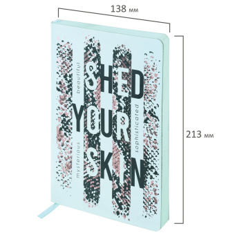 Ежедневник недатированный А5 (138х213 мм), BRAUBERG VISTA, под кожу, гибкий, 136 л., "Shed your skin", 112035 за 194 ₽. Ежедневники с покрытием "под кожу и ткань". Доставка по России. Без переплат!