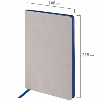 Блокнот А5 (148x218 мм), BRAUBERG "Metropolis Mix", под кожу, 80 л., клетка, серый, 111041 за 427 ₽. Бизнес-блокноты и бизнес-тетради. Доставка по России. Без переплат!