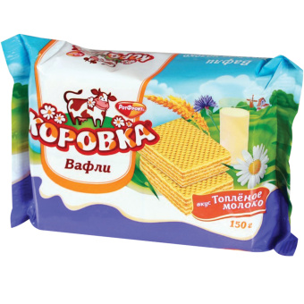 Вафли РОТ ФРОНТ "Коровка" со вкусом топленого молока, 150 г, РФ06638 за 89 ₽. Вафли, пряники. Доставка по России. Без переплат!