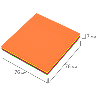 Блок самоклеящийся пластиковый (стикеры) 4 цвета BRAUBERG MULTI COLOUR 76х76 мм, 100 листов, 115208 за 164 ₽. Блоки самоклеящиеся. Доставка по России. Без переплат!
