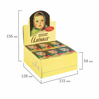 Шоколад КРАСНЫЙ ОКТЯБРЬ "Аленка", 15 г, в шоубоксе, КО07747 за 41 ₽. Шоколад. Доставка по России. Без переплат!