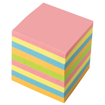 Блок для записей ОФИСМАГ непроклеенный, куб 9х9х9 см, цветной, 124444 за 180 ₽. Блоки для записей. Доставка по России. Без переплат!