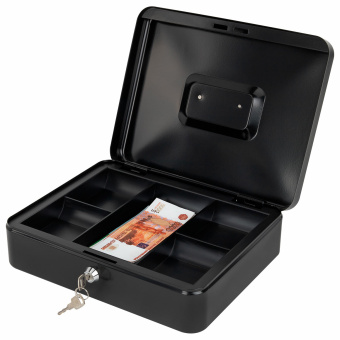 Ящик для денег, ценностей, документов, печатей, 90х240х300 мм, ключевой замок, черный, BRAUBERG, 291348 за 1&nbsp;708 ₽. Ящики для денег, ценностей, документов, печатей. Доставка по России. Без переплат!