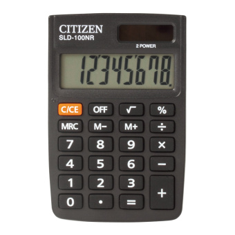 Калькулятор карманный CITIZEN SLD-100NR (90х60 мм), 8 разрядов, двойное питание за 473 ₽. Калькуляторы карманные. Доставка по России. Без переплат!