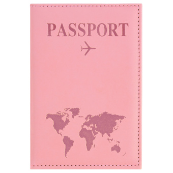 Обложка для паспорта "Passport map", экокожа soft-touch, розовая, STAFF, 238759 за 109 ₽. Обложки для паспорта. Доставка по России. Без переплат!