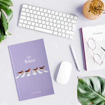 Блокнот А5 134х206 мм, 80 л., твердый, клетка, выборочный лак, STAFF, "Beagles", 114424 за 88 ₽. Блокноты в книжном переплете. Доставка по России. Без переплат!