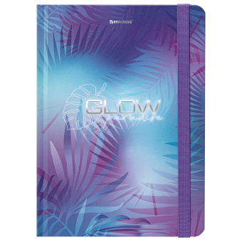 Блокнот с резинкой в клетку 96 л., А5, 145х203 мм, твердая обложка с фольгой, BRAUBERG, "Glow", 113729 за 243 ₽. Блокноты в книжном переплете. Доставка по России. Без переплат!