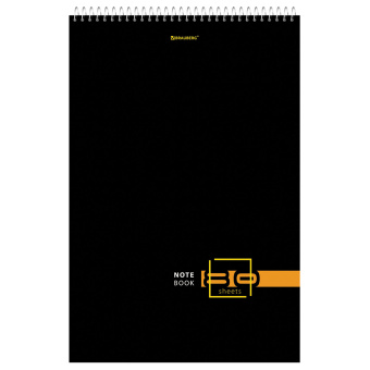 Блокнот БОЛЬШОЙ ФОРМАТ А4 198х297 мм, 80 л., гребень, жесткая подложка, клетка, BRAUBERG, "Dark", 114355 за 151 ₽. Блокноты. Доставка по России. Без переплат!